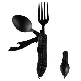 1pc New Outdoor Folding Multifunctional Knife; Fork And Spoon Set; Portable Combination Tableware For Picnic And Mountaineering 1pc New Outdoor Folding Multifunctional Knife; Fork And Spoon Set; Portable Combination Tableware For Picnic And Mountaineering